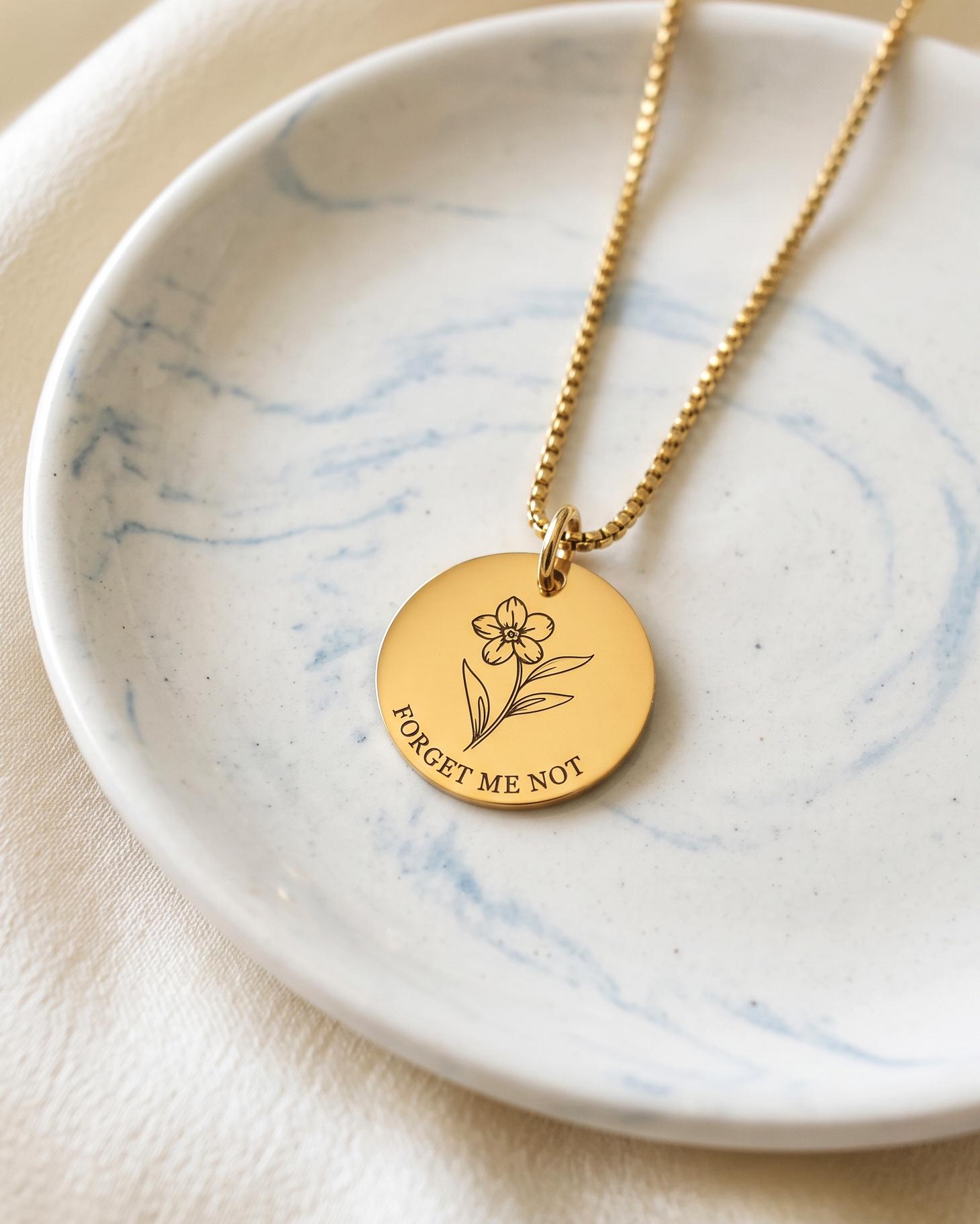 Forget Me Not Necklace - Etsy
