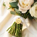 Actual Handwriting Wedding Bouquet Charm, Memorial Gifts for Bride, Custom Handwritten Disc Personalized Planner Charm, Signature Charm Gift