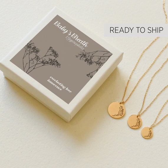 Baby's Breath Flower Necklace Babys Breath Flower Babys Etsy