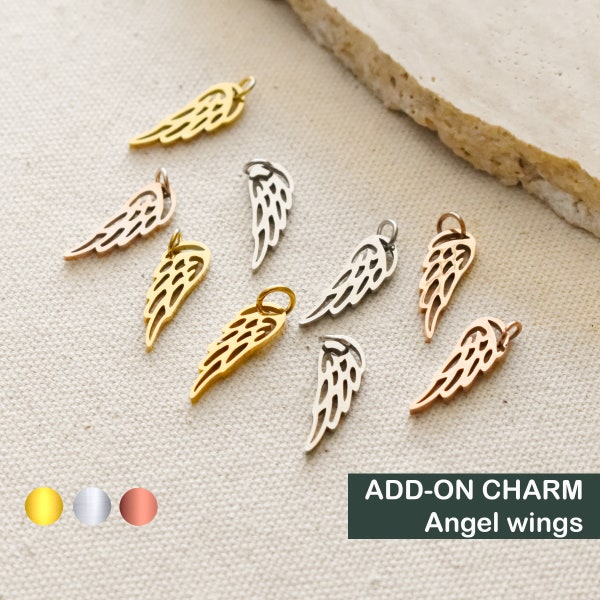 Wing Charms, Angel Wings for Jewelry, Not Sold Separately, Silver Gold Rose Gold Finish