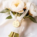 Actual Handwriting Wedding Bouquet Charm, Memorial Gifts for Bride, Custom Handwritten Disc Personalized Planner Charm, Signature Charm Gift