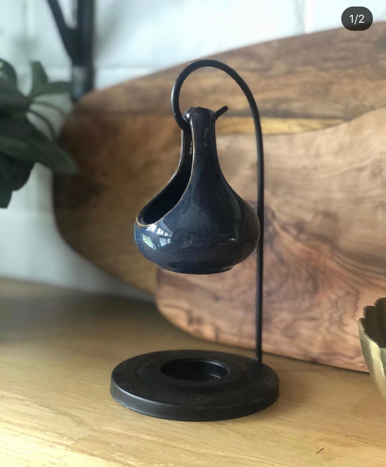 Navy hanging wax melt holder Etsy