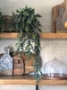 Faux eucalyptus hanging plant (no pot, ends with stem) 