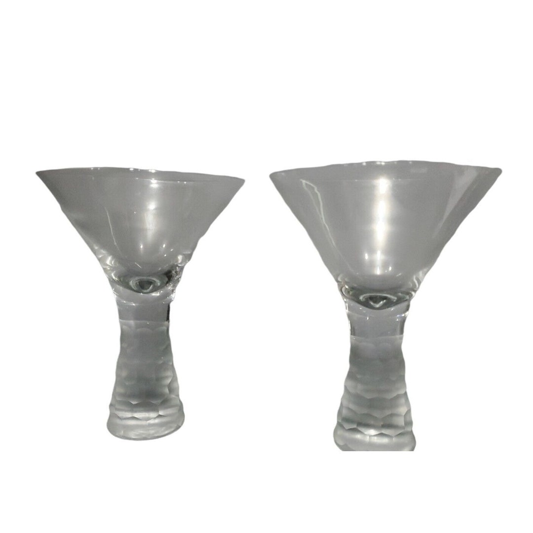 Artland Prescott Martini Glasses Hammered Pedestal Stem Etsy