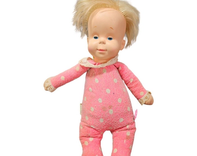 Mattel Drowsy Doll Pullstring Talking Pink Polka Dot Baby Talks Vintage 1964 Etsy