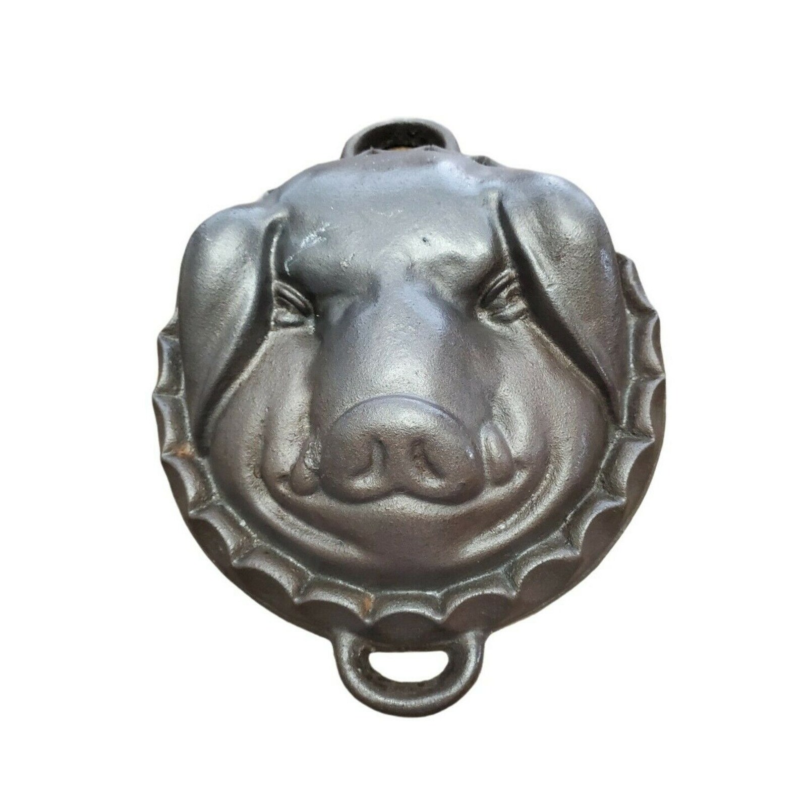 Vintage Heavy Cast Iron Pigs Head Face Mold Baking Pan Boar Etsy