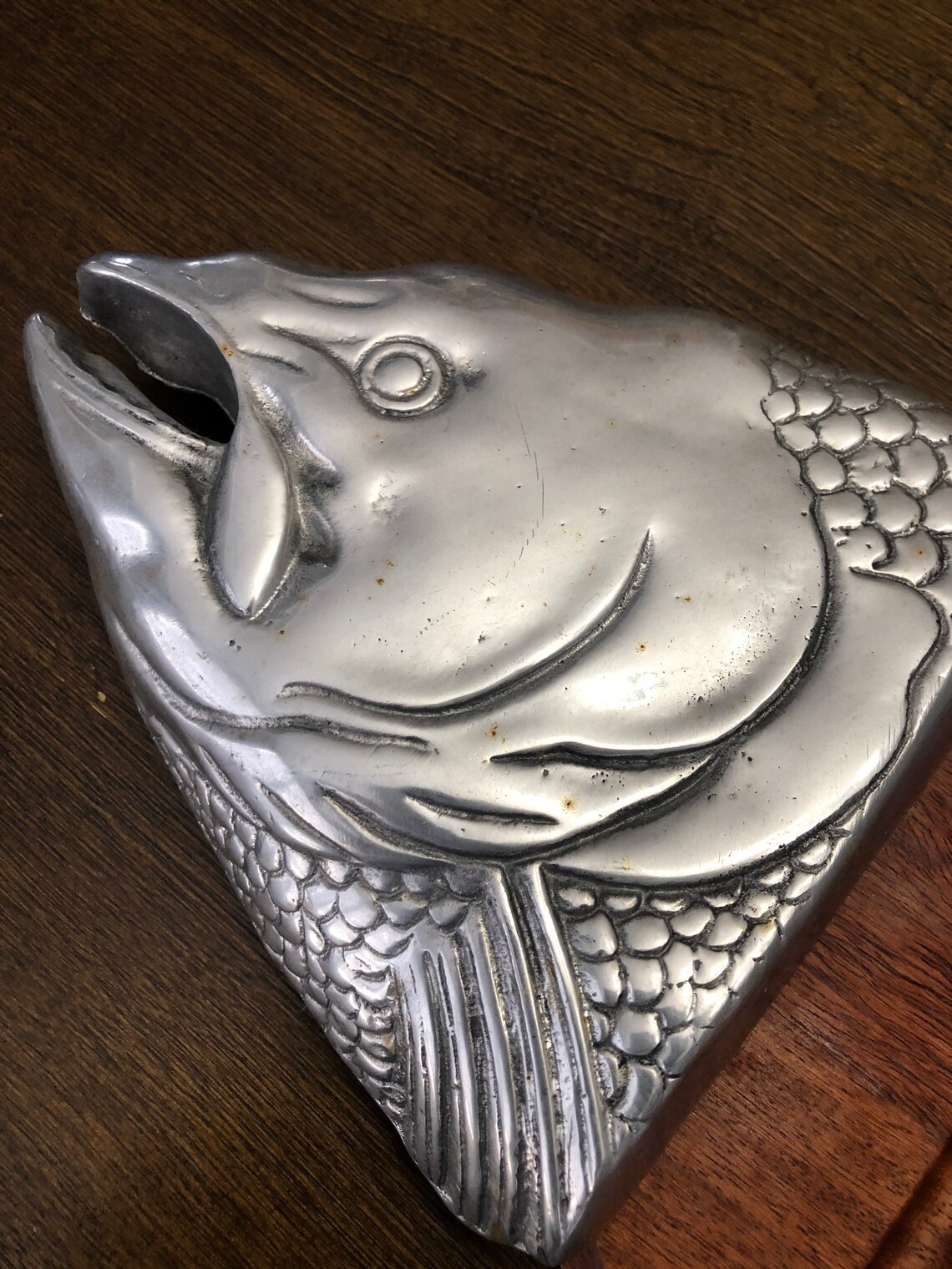 Scandia Present Karlshamn Sweden Pewter Fish Cutting Board Etsy