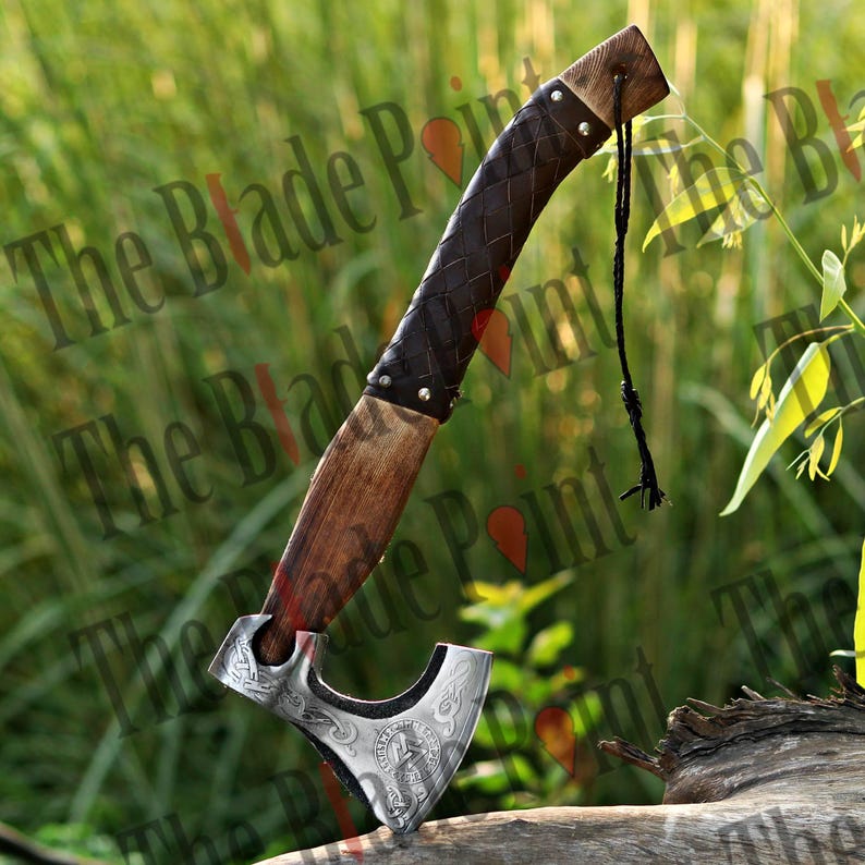 Viking forged axe - RAGNAR, Viking axes, personalized hatchet, Bearded hatchet, Scandinavian axe image 5