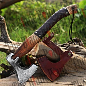 Viking forged axe - RAGNAR, Viking axes, personalized hatchet, Bearded hatchet, Scandinavian axe image 6