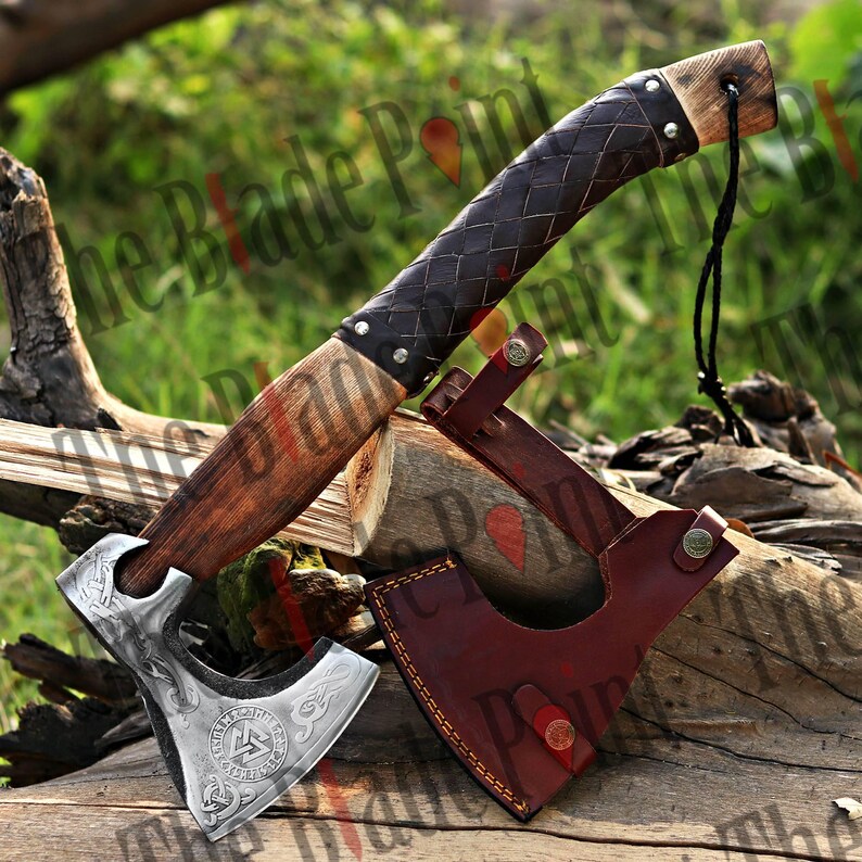 Viking forged axe - RAGNAR, Viking axes, personalized hatchet, Bearded hatchet, Scandinavian axe image 6