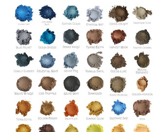 Eco Friendly Eyeshadow Tester Samples - Vegan Cruelty Free Natural Mineral Makeup