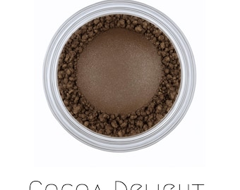Brown Shimmer Eyeshadow | Cocoa Brown Mineral Eyeshadow | Warm Brown Eyeshadow | Loose Powder Makeup | Everyday Glam Makeup "Cocoa Delight"