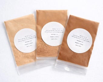 Coffret d'échantillons de fond de teint minéral Balanced Cover – Maquillage naturel libre pour peau sensible