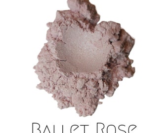 Vegan Mineral Makeup Eyeshadow - Ballet Rose - Natural Cosmetics Sheer Pale Pink Eye Pigment - Handmade Cosmetics