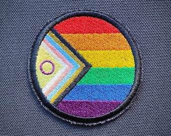 LGBTQ ~ Planet ~ Progress Pride ~ Patch ~ Zeichen ~ Logo ~ Stickerei ~ Bio