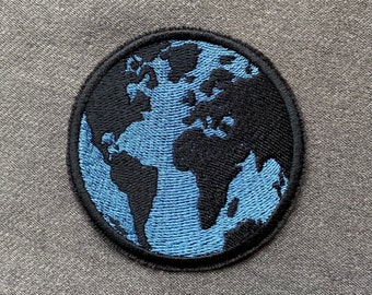 Aufnäher ~ Planet ~ Erde ~ Applikation ~ Patch ~ Zeichen ~ Logo ~ Stickerei ~ Bio