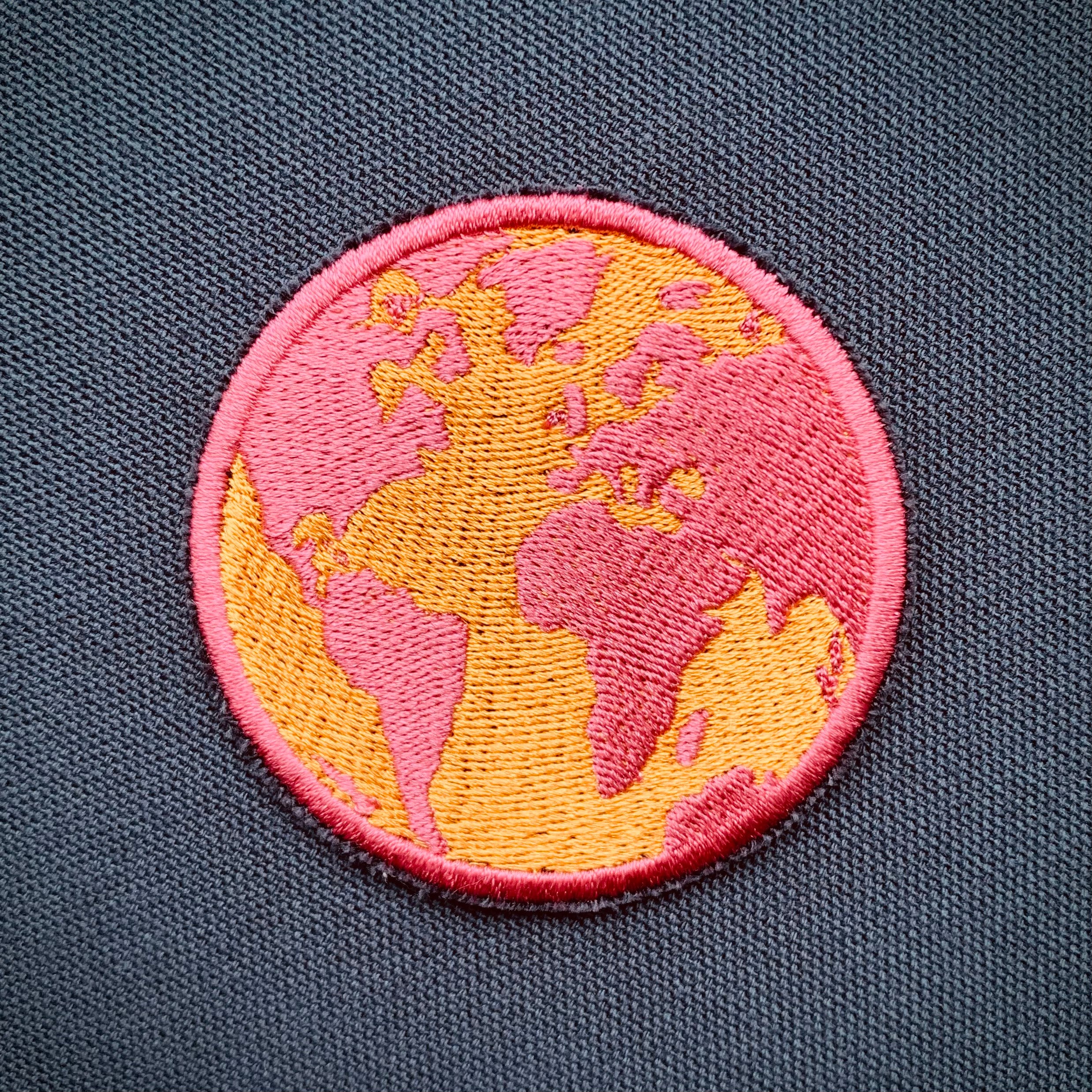 Patch ~ Planet ~ Earth ~ Application ~ Patch ~ Sign ~ Logo ~ Embroidery ~ Organic