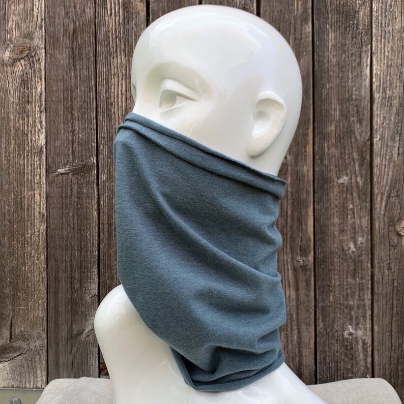 Organic Multifunctional Scarf Scarf Mask Hairband Stretch Breathable Cotton Loop Face Covering NeckGaiter zerowaste image 3