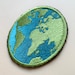 Planet Erde Bügelbild Applikation, Globus Bügelbild, Applikation Zum Aufbügeln, 6,9x6,9cm - Schweiz