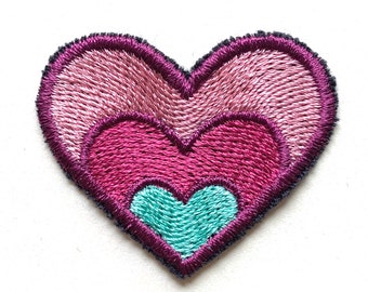 Patch ~ Cœur ~ Applique ~ Patch ~ Panneau ~ Décoration ~ Logo ~ Broderie ~ Bio