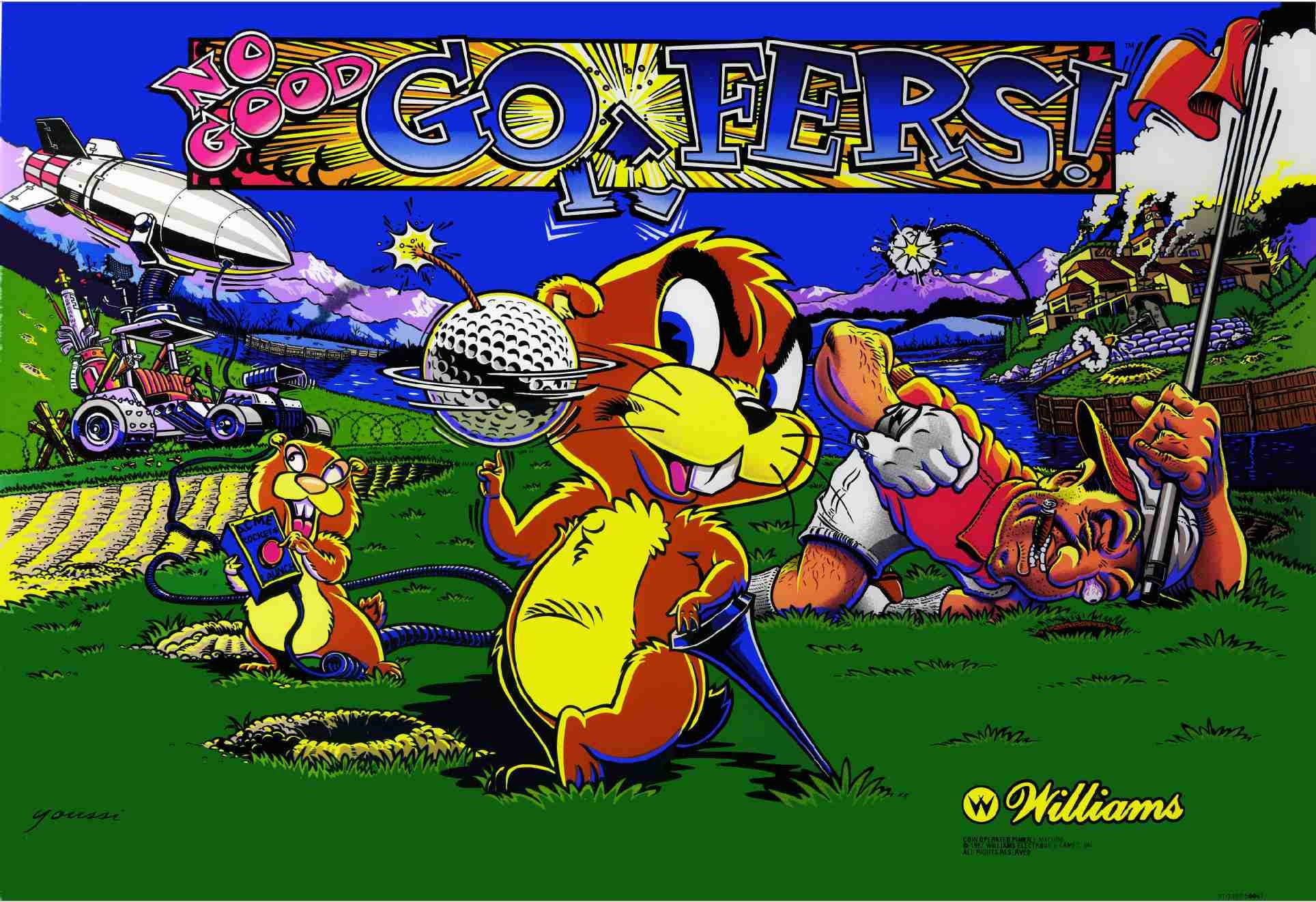 Williams No Good Gofers Pinball Machine Translite Etsy