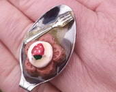 unique spoon Ring, Boho Silver Ring, spoon jewelry, Metalwork Ring, Gypsy Ring, rings from spoon, Silver Rings, Jewelry spoons , long ring