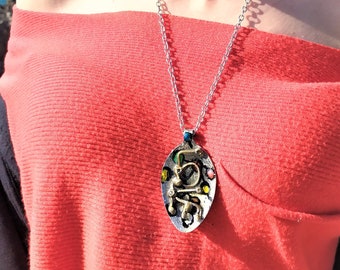 unique spoon necklace, Boho necklace, spoon jewelry, necklace from spoon, Jewelry spoons, spoon pendants, long necklace