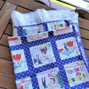 Vintage 80&#39;s  greek baby crib sheet, Kids Bedroom Decor, kids Sheets, vintage cotton sheets, made in Greece