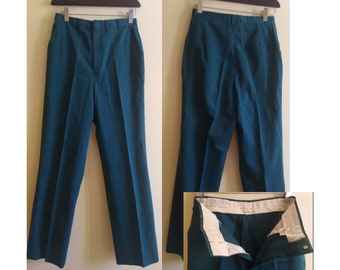 80's Green Unused HAGGAR Pant Trouser with Pockets COTTON Kid's Clothes Clothing Vintage made in USA  size 6/32