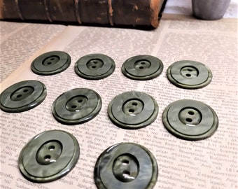 10 Rare Vintage Button Set - 60s  Design for Sewing Lovers and Crafters Carved button