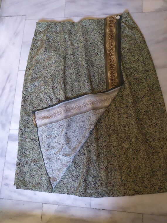 Plus Size Retro Wrap Skirt: Long  Lovely Below th… - image 2