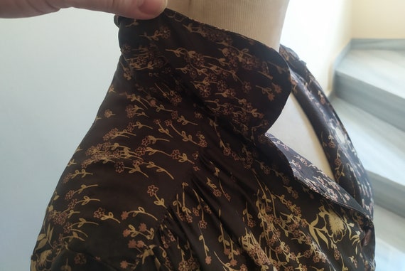 Greek from 60's Brown Beige Made in Greece Dress … - image 8