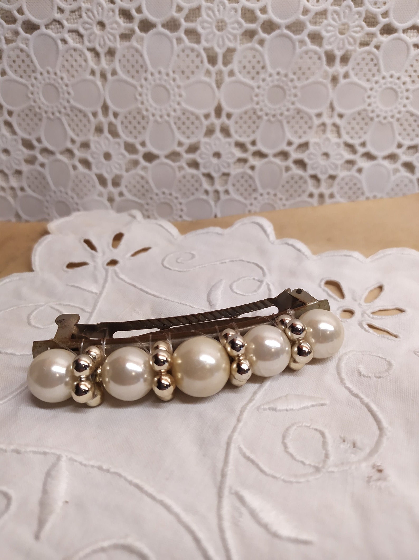 Vintage 80s bridal hair clips 80s hair barrette hair clip Etsy