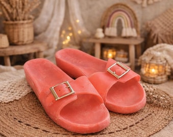 Sandalias de goma vintage de los años 70, sin usar, de goma griega, talla 36