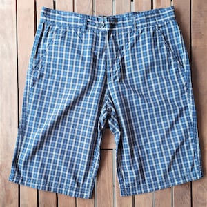 00&#39;s Plaid Men&#39;s Shorts Bermuda, Loose Pants Summer shorts Vintage Clothes