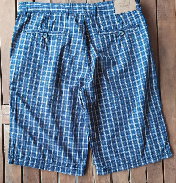 vintage 00's plaid men's shorts, plaid bermuda, L… - image 7