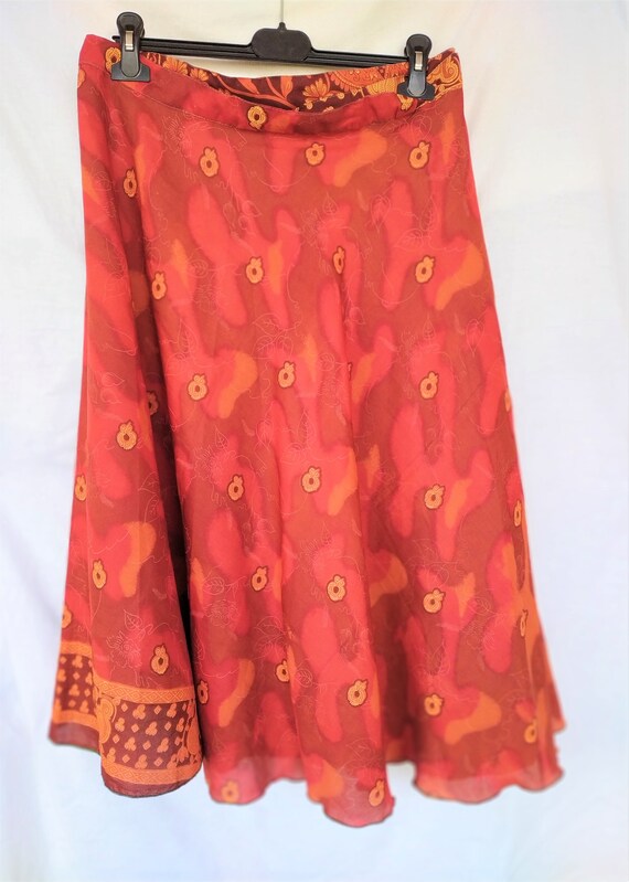 Boho Beauty: Vintage 90's Indian Midi Skirt - Ver… - image 7