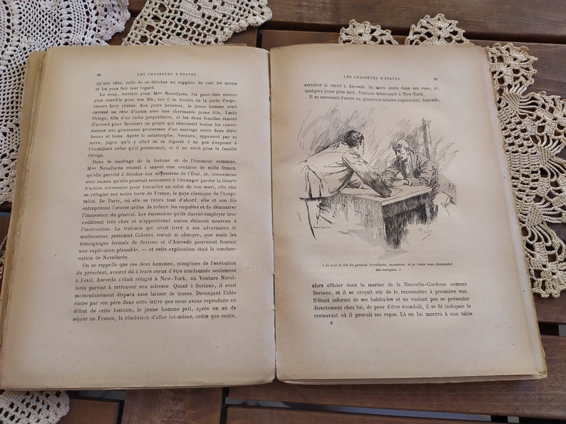 decoupage Ephemera Paper vintage decoration vintage distressed French book craft craft journals collage rustic shabby chic decor