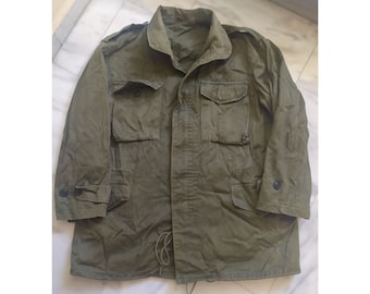from Greek Army Military Khaki Jacket Warm Heavy Authentic Coat with Flap Pockets 00&#39;s Vintage Clothing Unisex Men&#39;s Clothes made in Greece