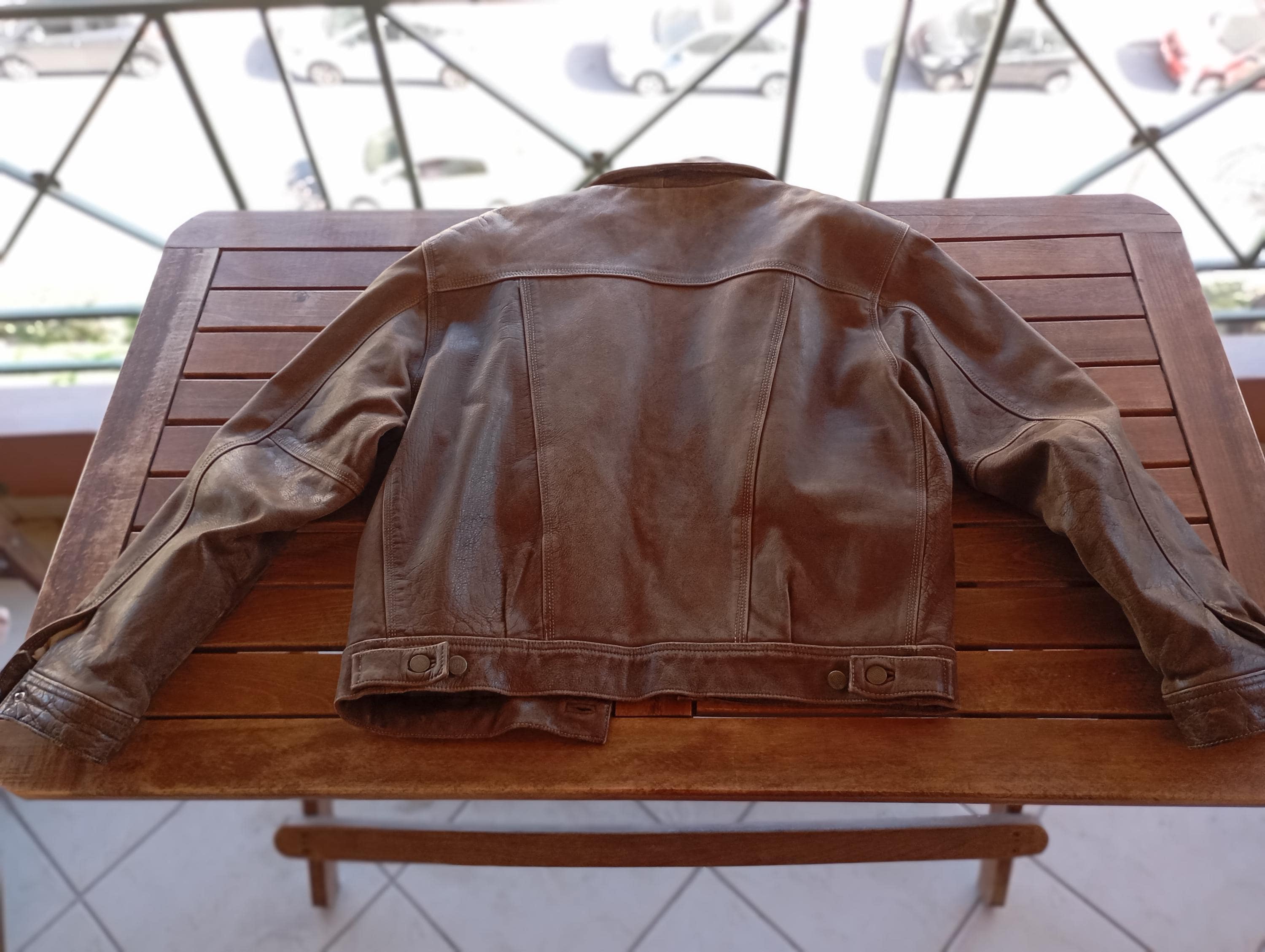 Men's 00s Genuine Leather Brown Motorcycle Jacket – Heavy Leather