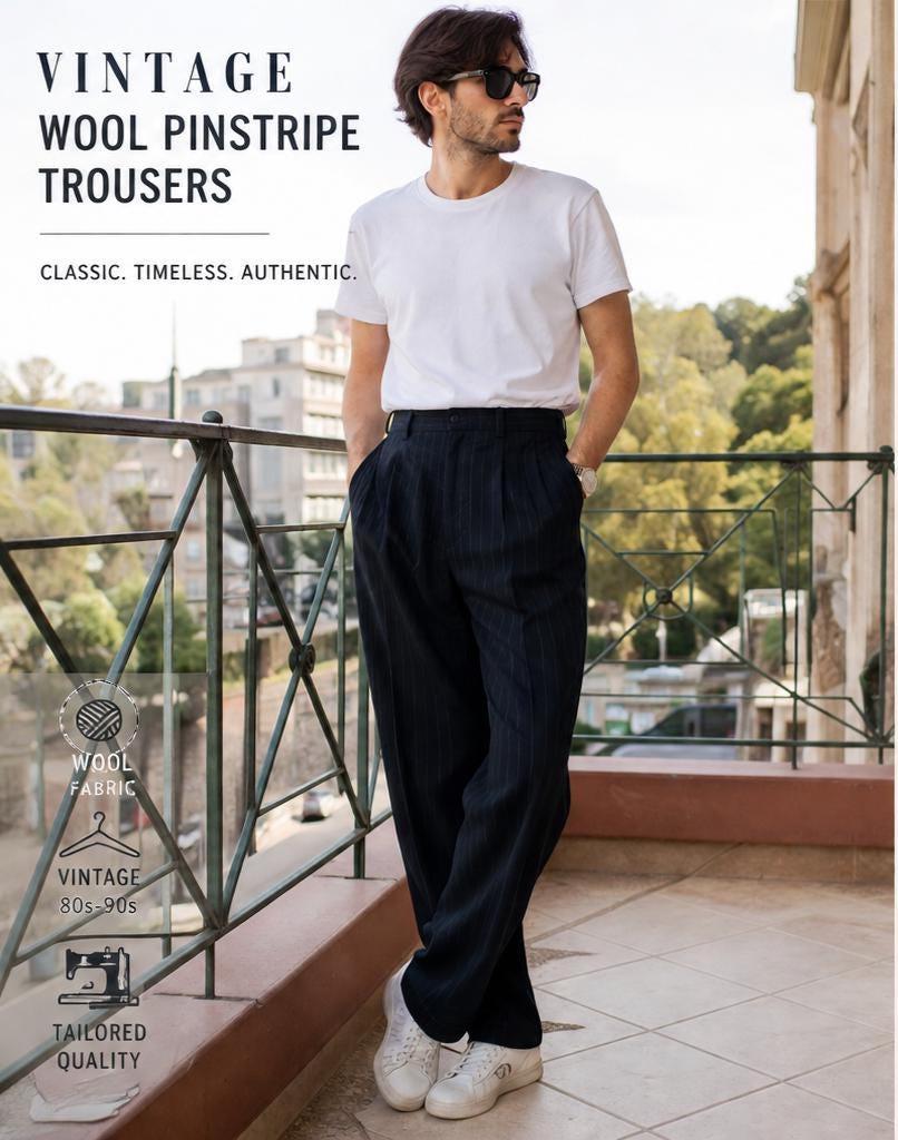 パンツ stripe slacks pants 90s 90s Pinstripe Pants - Etsy Canada