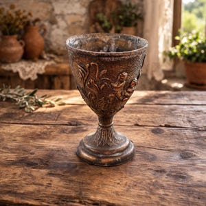 Italian Thurible Censer Bronze Rusted Incense Burner Tool Vintage 70s Ritual Incense Tool Preposed made Italy