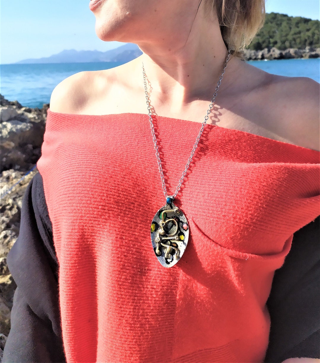 Unique Spoon Necklace, Boho Necklace, Spoon Jewelry, Necklace From