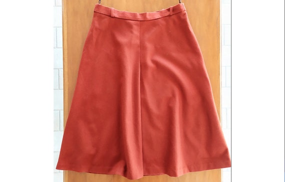 Brown Wool 70's Skirt Below the knee for Winter Pure Wool | Etsy