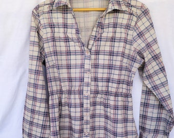 Vintage 00er Baumwolle Damen Bluse, Baumwoll Damen Hemd, Damenbekleidung, Vintage Kleidung, Vintage BLUSE