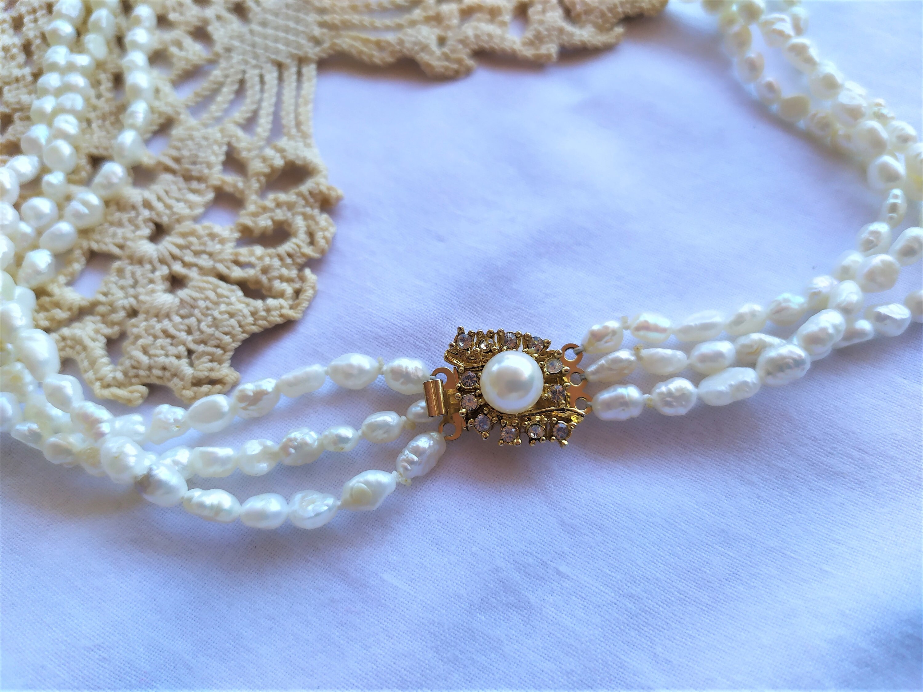 ◇VINTAGE HOLLYWOOD◇ Natural Pearl Necklace_VH24NNNE104M Vintage Pearls Necklace