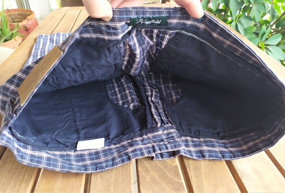 vintage 00's plaid men's shorts, plaid bermuda, L… - image 8