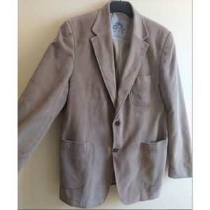 Vintage sportjas jaren 00 beige corduroy blazer katoenen herenjas stedelijk casual dagelijks sportjas maat medium