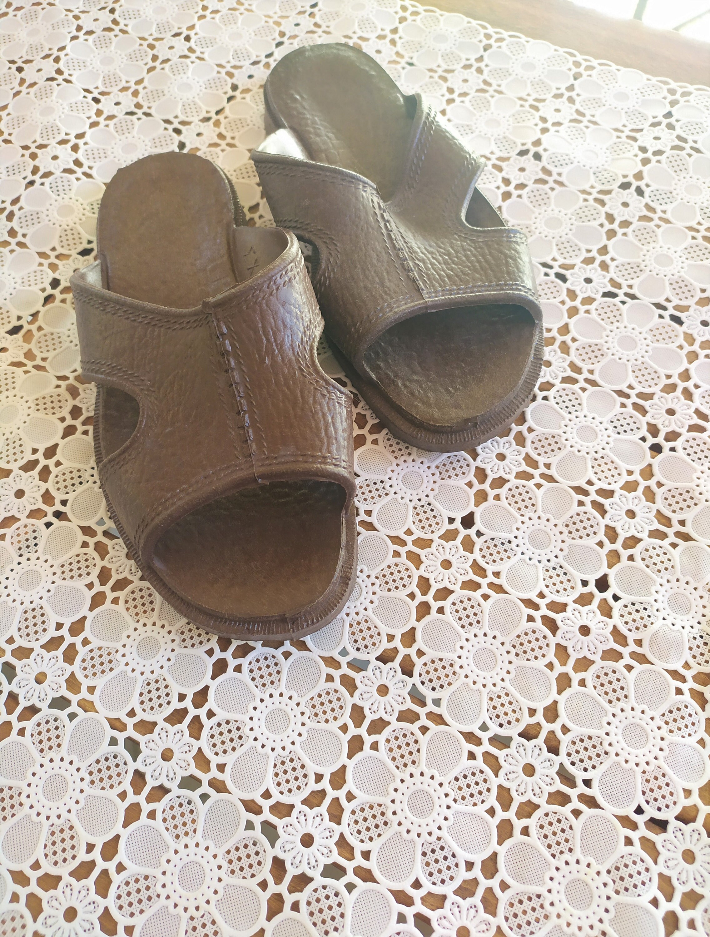 Unused Slippers 70 s Rubber Sandals Comfortable Beach Plastic