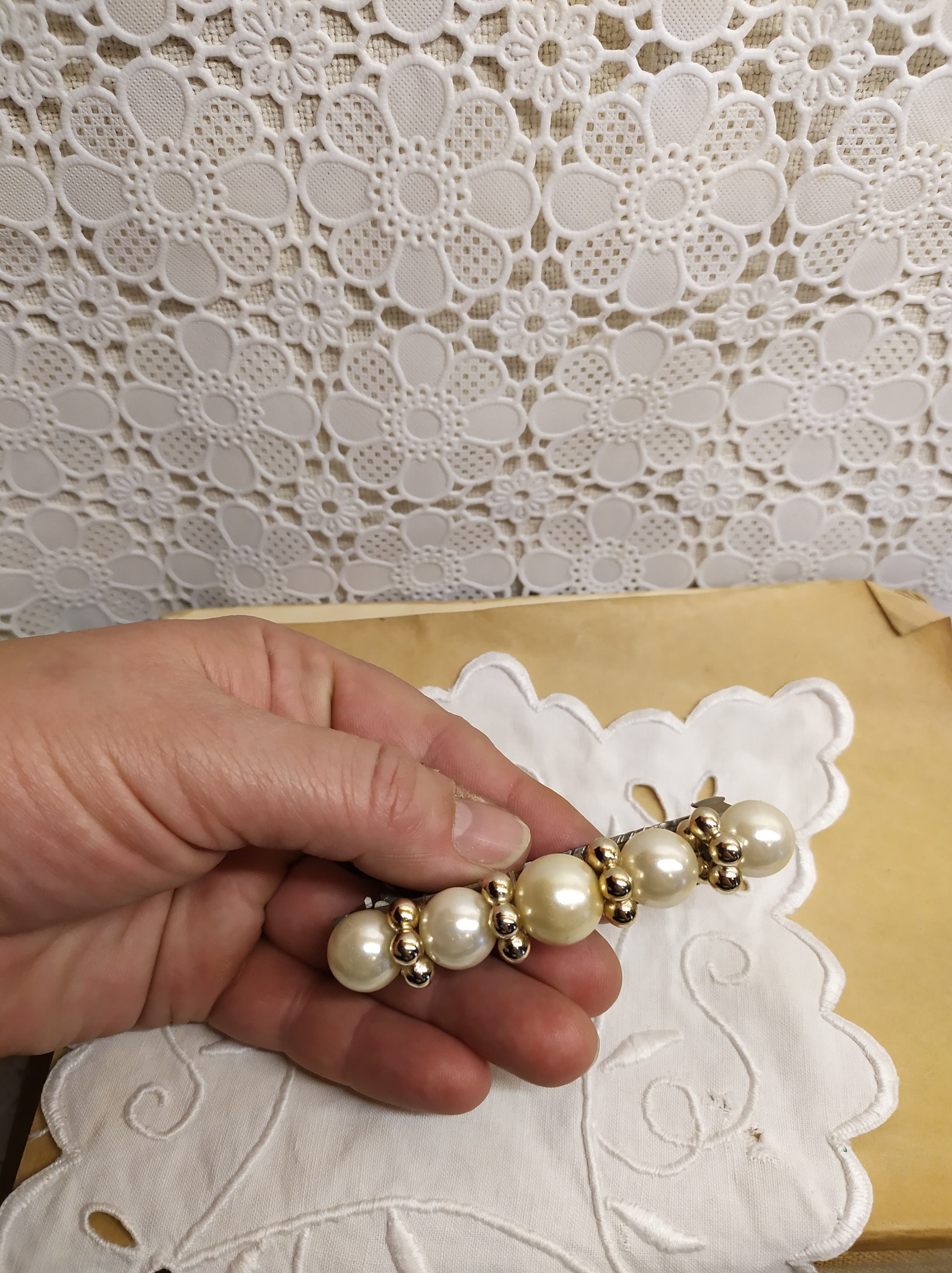 Vintage 80s bridal hair clips 80s hair barrette hair clip Etsy